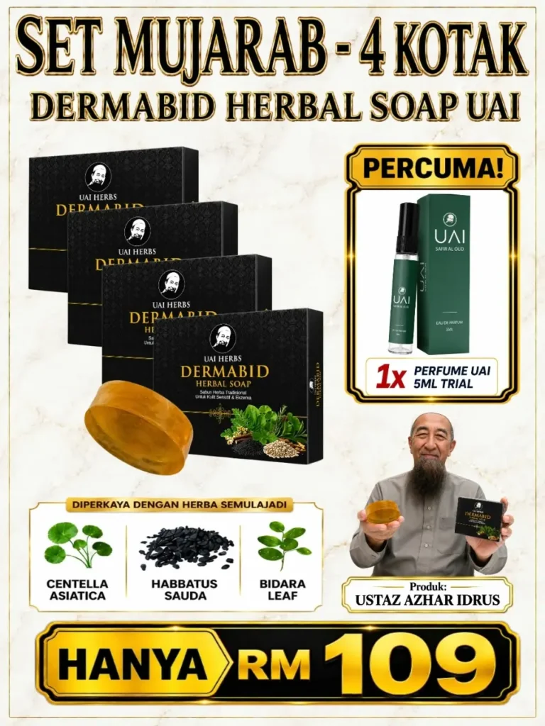 4 kotak Set Mujarab Sabun Dermabid UAI